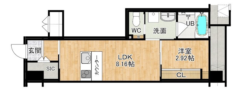 Grace　Coast（グレイスコート） 203号室 間取り