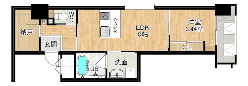Grace　Coast（グレイスコート） 804号室 間取り