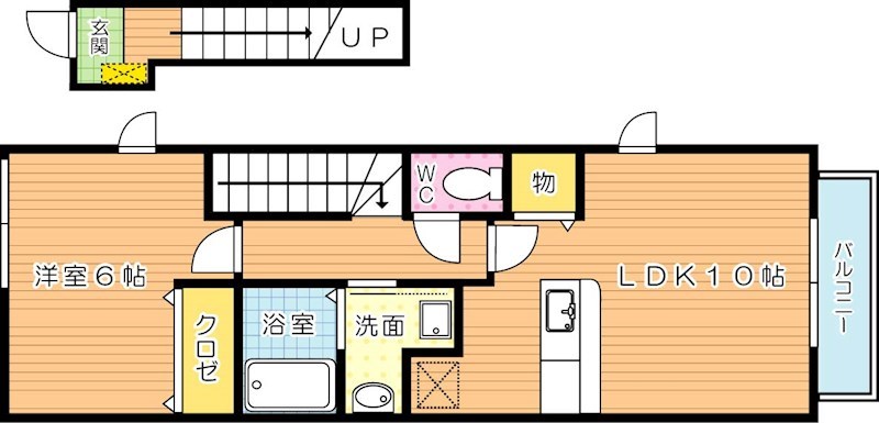 シャルマンはなのまち 201号室 間取り