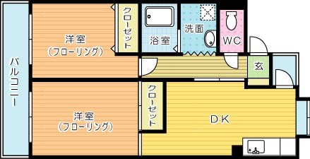 レジデンスあずまⅡ  303号室 間取り