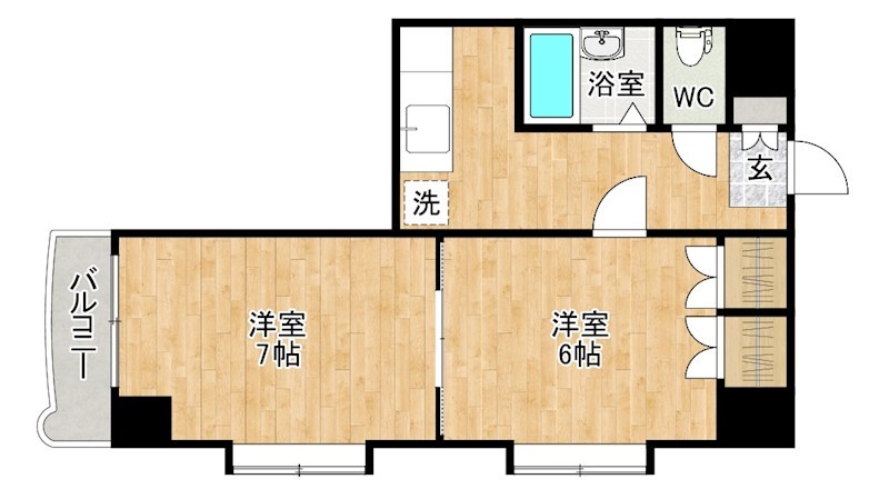 ロイヤルトレンディ 804号室 間取り