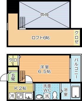 レオーネ西小倉 202号室 間取り