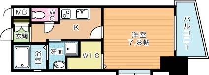 アクシオ片野  1405号室 間取り