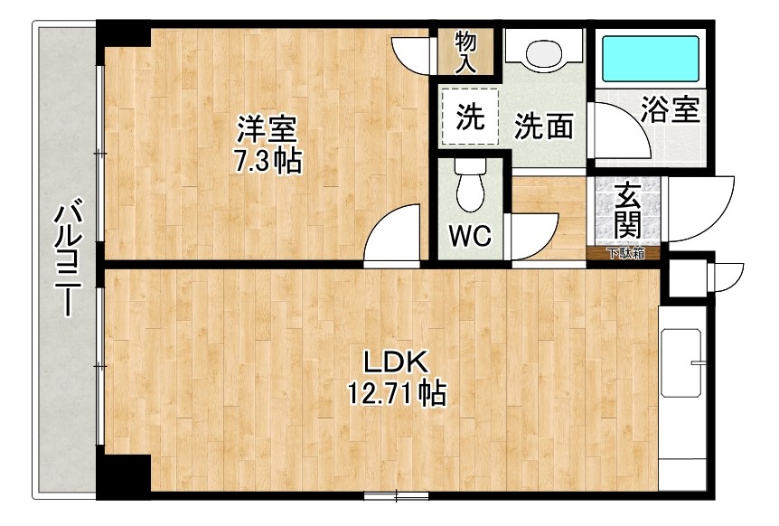 タカフジ・アパートメント  406号室 間取り