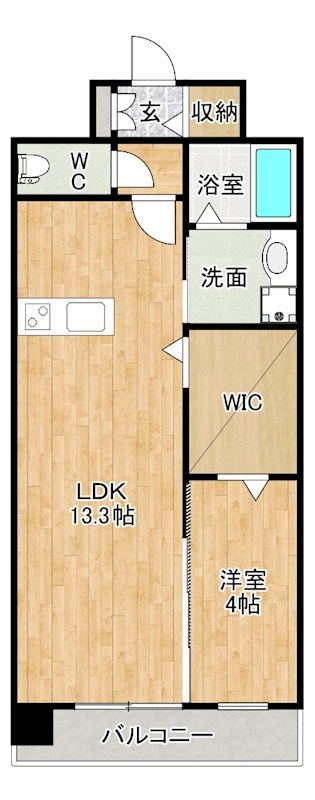インクレイス門司 402号室 間取り