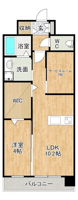 インクレイス門司 203号室 間取り