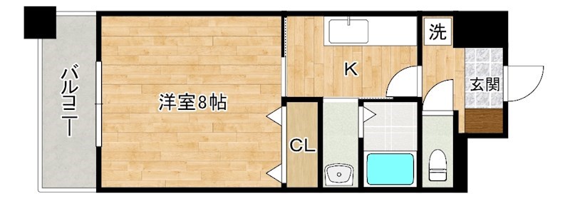 ｈａｍｉｅｌ下曽根（ハミエル下曽根） 203号室 間取り