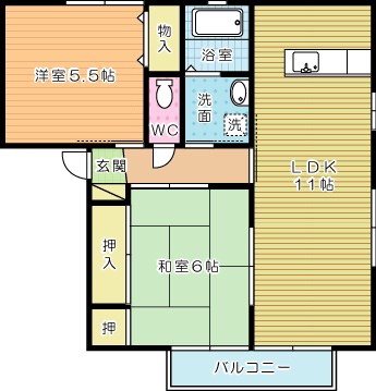 プラティークアヴェニュー　A棟 202号室 間取り