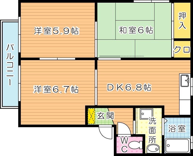 VidaValuge（ヴィダバリュージュ）　A棟　 201号室 間取り