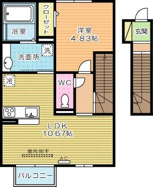 SUNPLACE.D（サンプレイス.D） 203号室 間取り