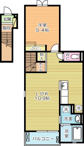 グレイスワン  206号室 間取り
