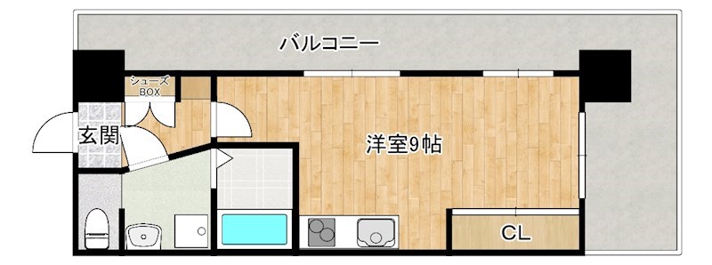 CPタワー  1508号室 間取り
