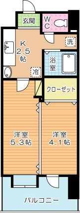 ノースステイツ幸町 703号室 間取り