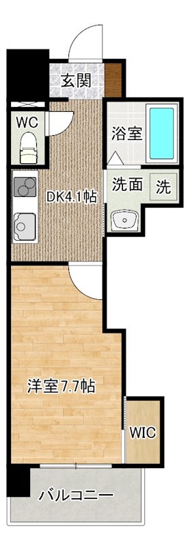 アベニール幸  605号室 間取り