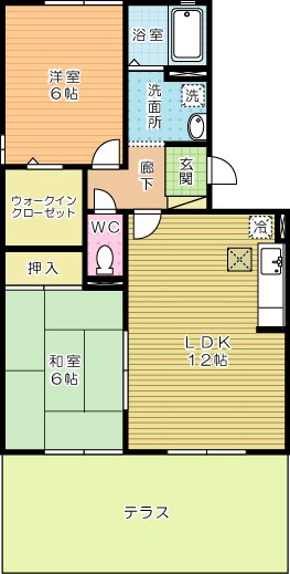 リバーフィールドⅡ  105号室 間取り