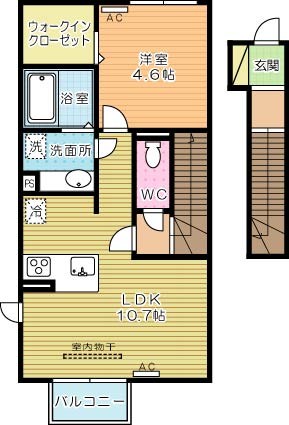 Ｃｅｒｅｚｏ．Ｏｎｅ（セレッソワン）  206号室 間取り