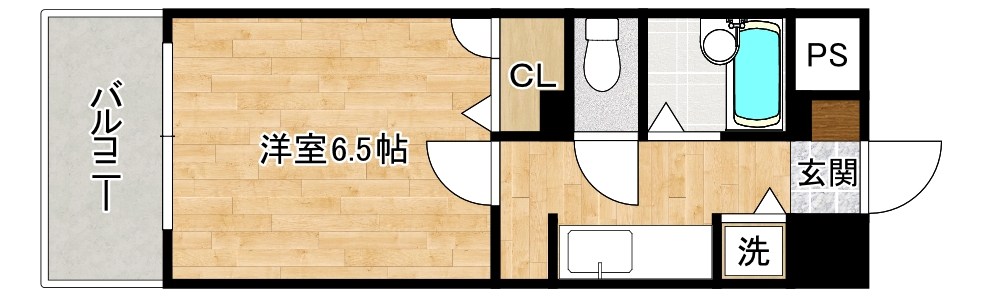 エクレール中井  502号室 間取り