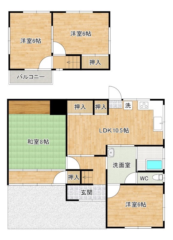 熊谷1丁目戸建て  間取り