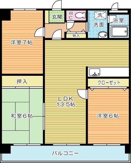 パストラール  404号室 間取り