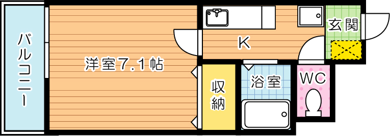 クィーンズ渡辺 104号室 間取り