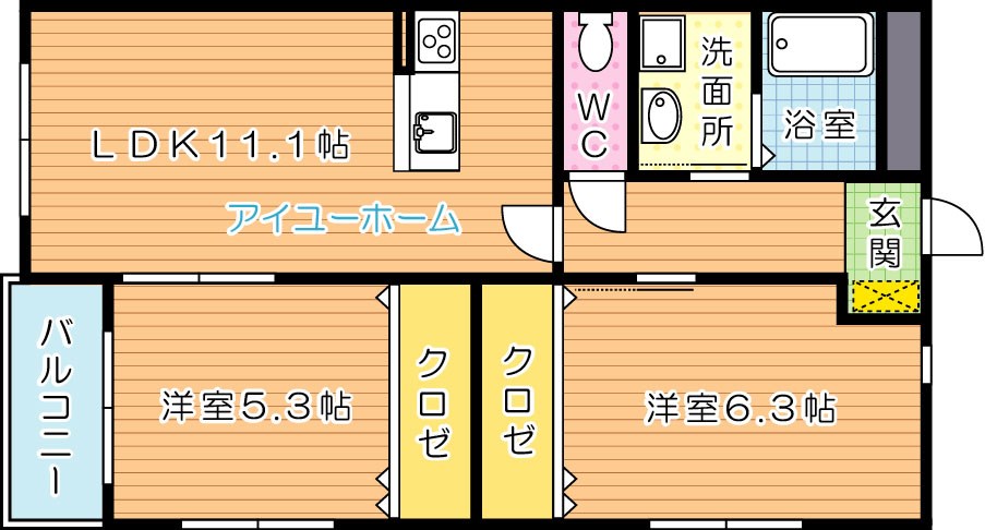 アドバンスＭ-2 301号室 間取り