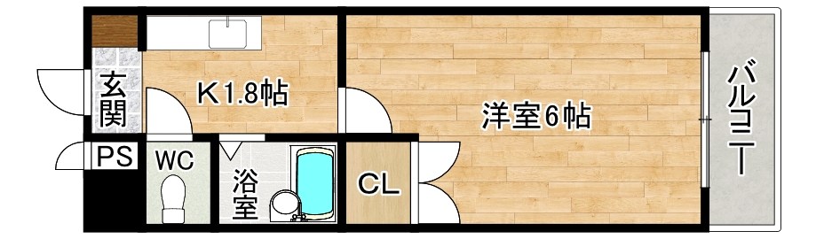 トーケン設計戸畑駅前Ⅰ 505号室 間取り