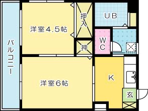 ロイヤルＭ 701号室 間取り