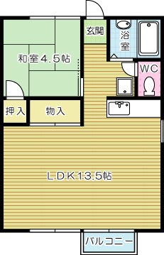 コーポ春永　Ｃ棟 201号室 間取り