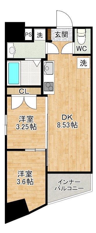 THE　MARKS　WAY（ザ　マークスウェイ） 201号室 間取り