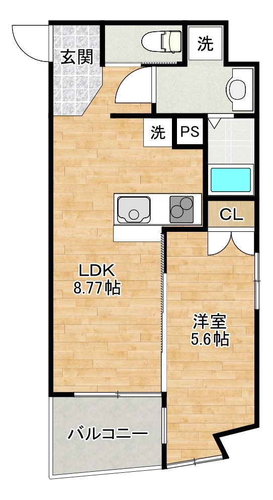THE　MARKS　WAY（ザ　マークスウェイ） 305号室 間取り