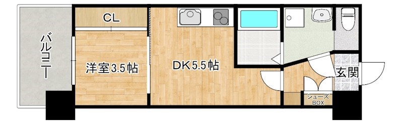 CPタワー  1706号室 間取り