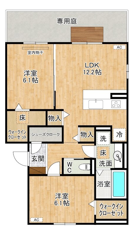 La　Maison　NAKAI（ラメゾン中井） 102号室 間取り