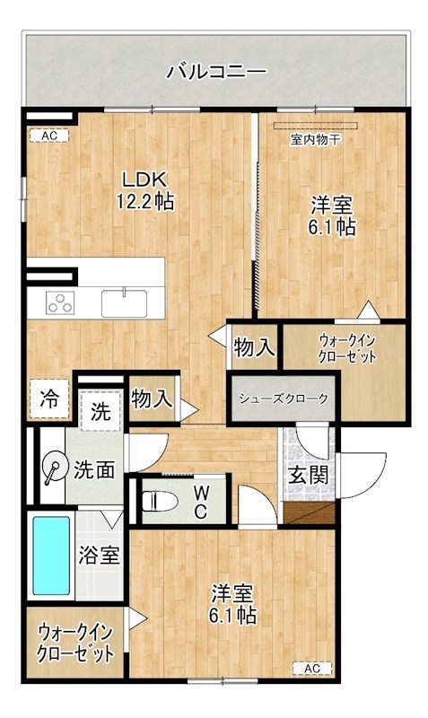 La　Maison　NAKAI（ラメゾン中井） 301号室 間取り