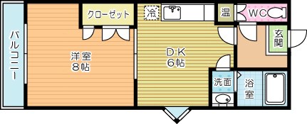 コーポ美生Ⅱ 105号室 間取り