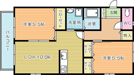 Ｓｐｒｉｎｇ　ｈｉｌｌ　Ｔｏｐ(スプリングヒルトップ)  101号室 間取り