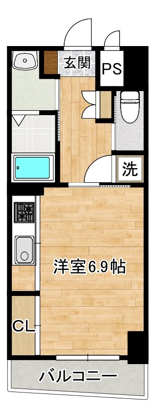 ＭＧＡ城内 803号室 間取り