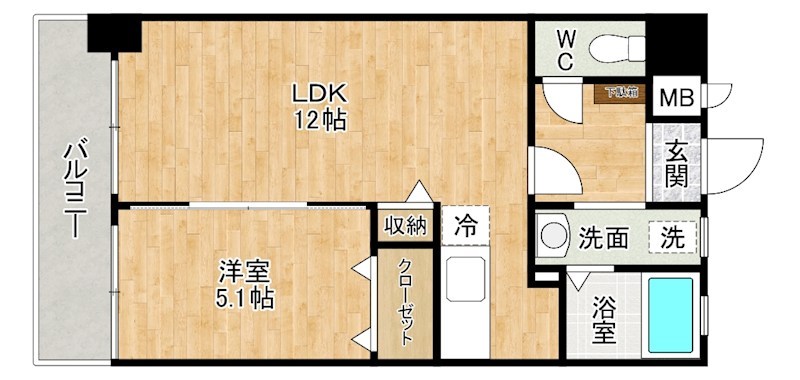 サンシャインⅣ 502号室 間取り