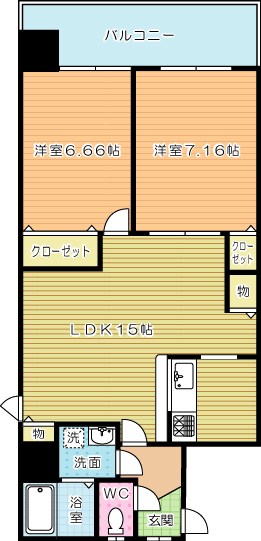 エリアグリーン  701号室 間取り