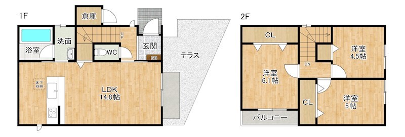 サンラプロ湯川Ⅱ　B棟 間取り