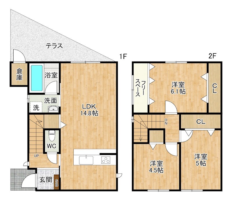 サンラプロ湯川Ⅱ　D棟 間取り