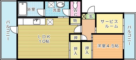 オアシス中曽根 506号室 間取り