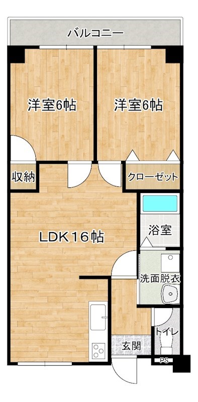 グリーンハイツ足立 402号室 間取り