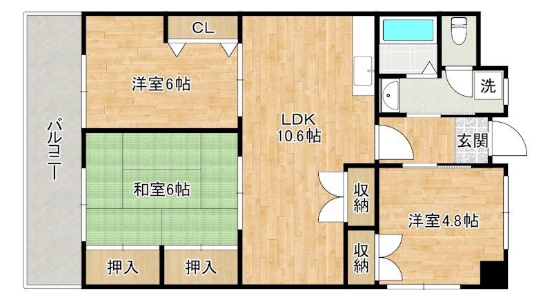 第１７共立ビル  502号室 間取り