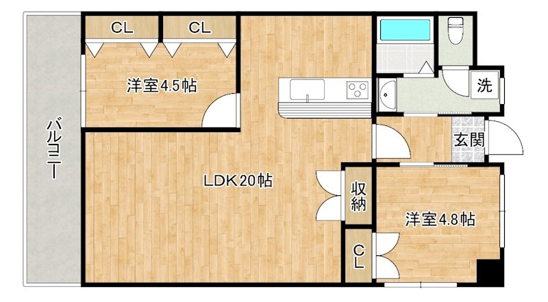 第１７共立ビル 602号室 間取り