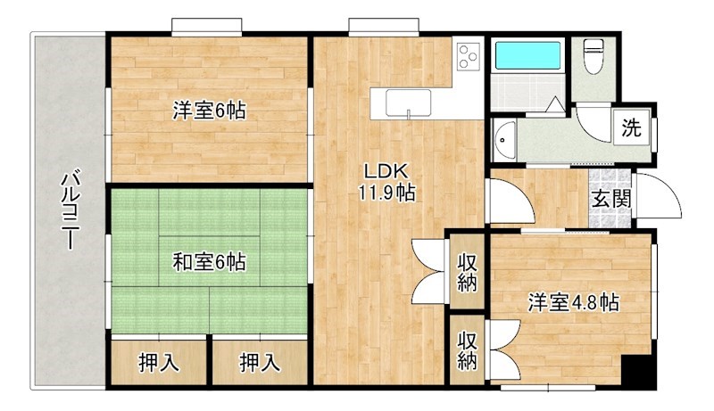 第１７共立ビル 1101号室 間取り