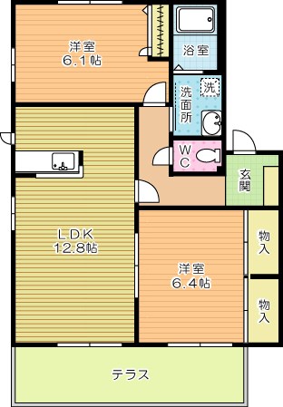 ファンテージ２１　Ａ棟  102号室 間取り