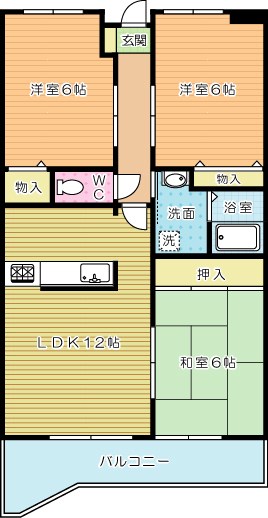 エクセレントリッチ伊崎 302号室 間取り
