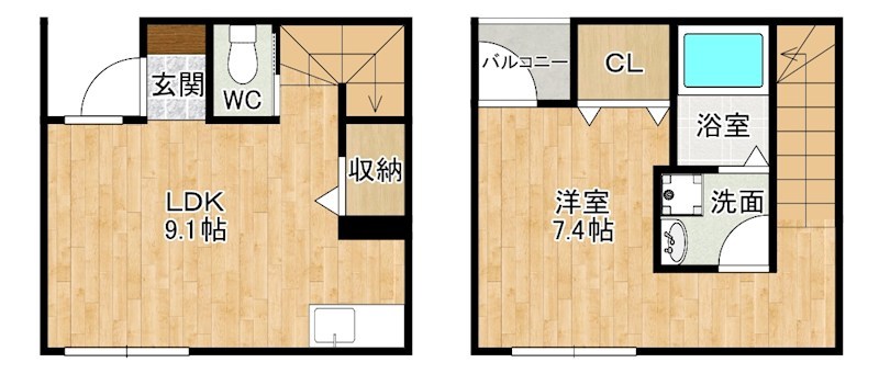 N-TERRACE黄金町（テラス黄金町） 101号室 間取り