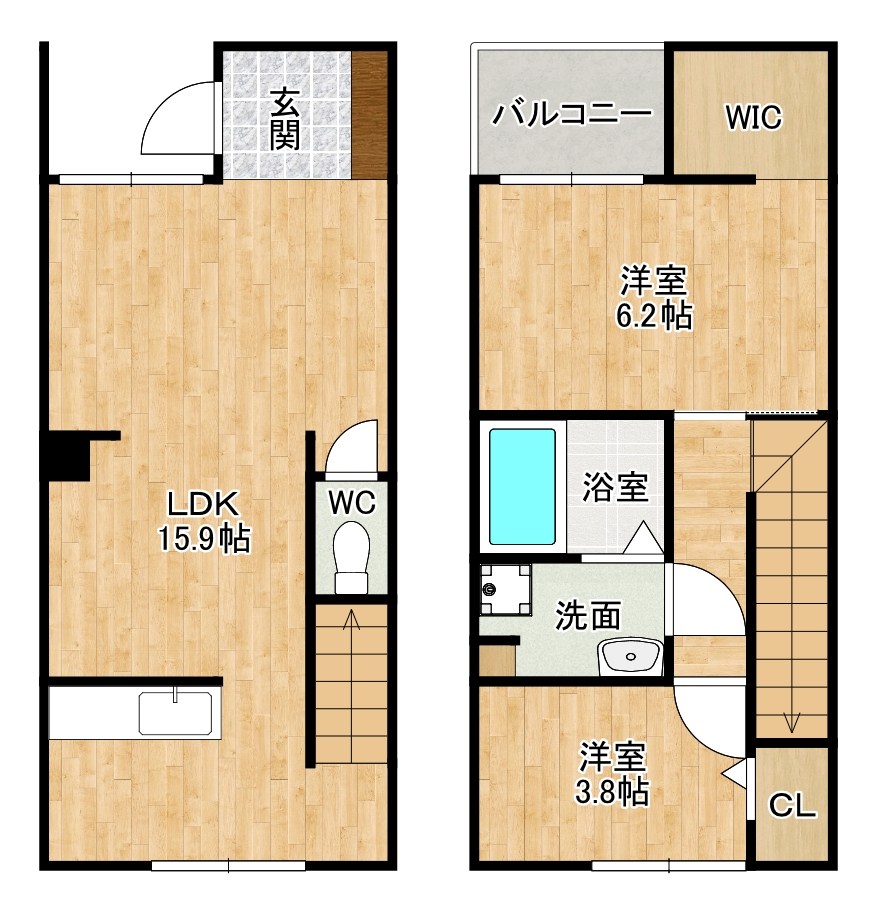 N-TERRACE黄金町（テラス黄金町） 107号室 間取り