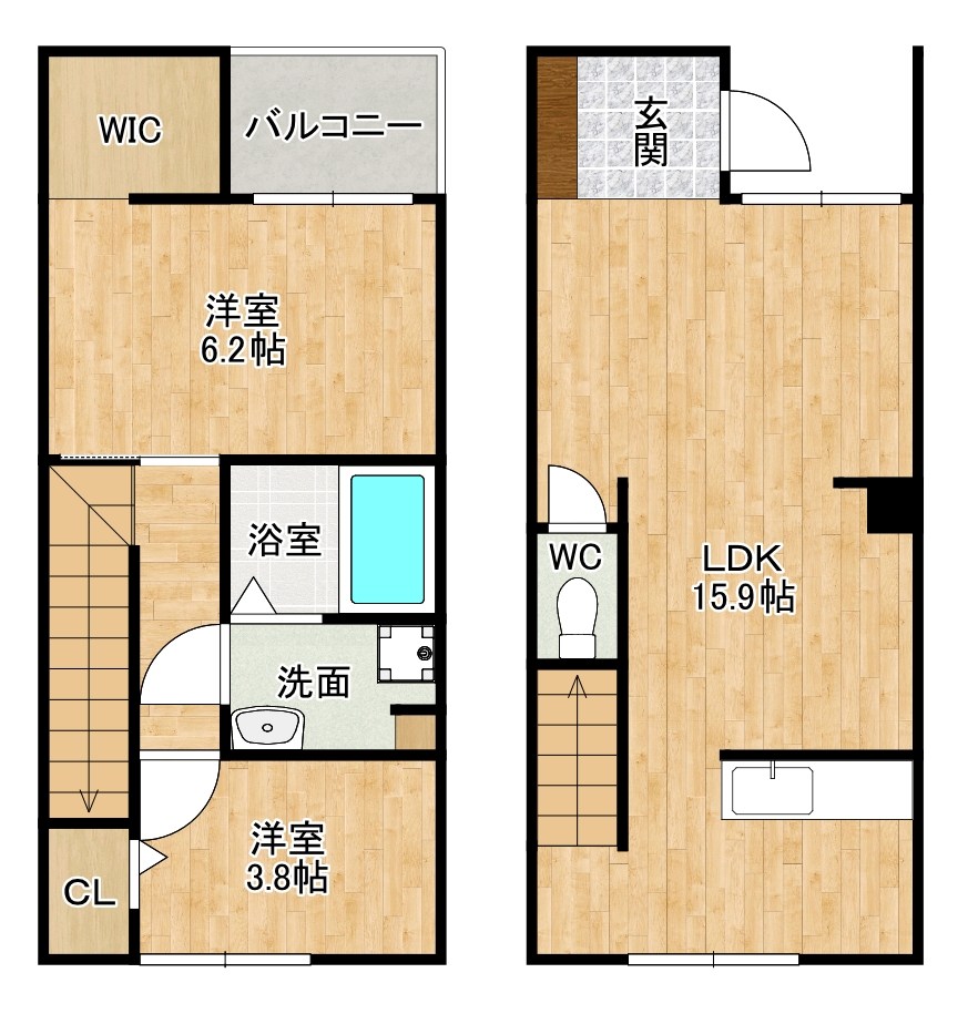 N-TERRACE黄金町（テラス黄金町） 109号室 間取り